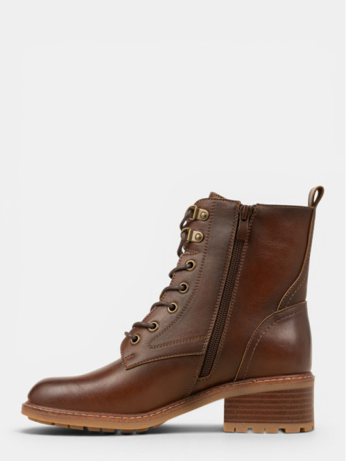 Bottines à lacet tan femme...