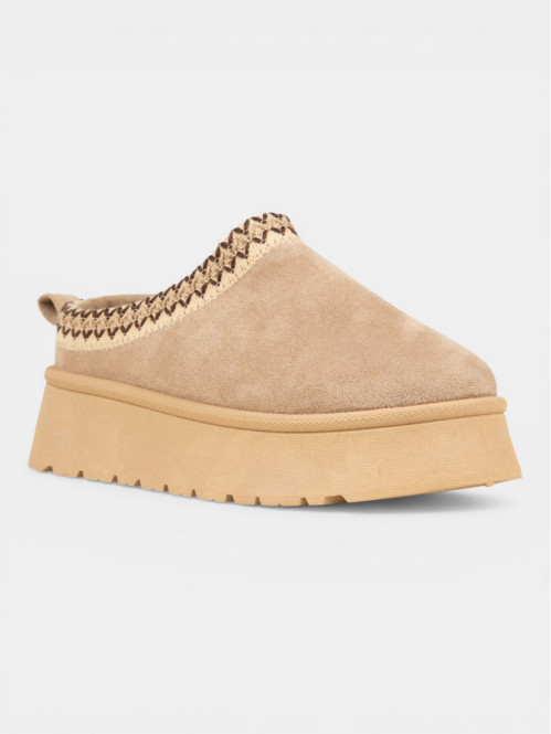 Bottines suédine beige...