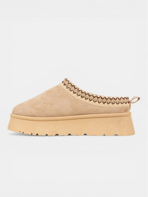 Bottines suédine beige...