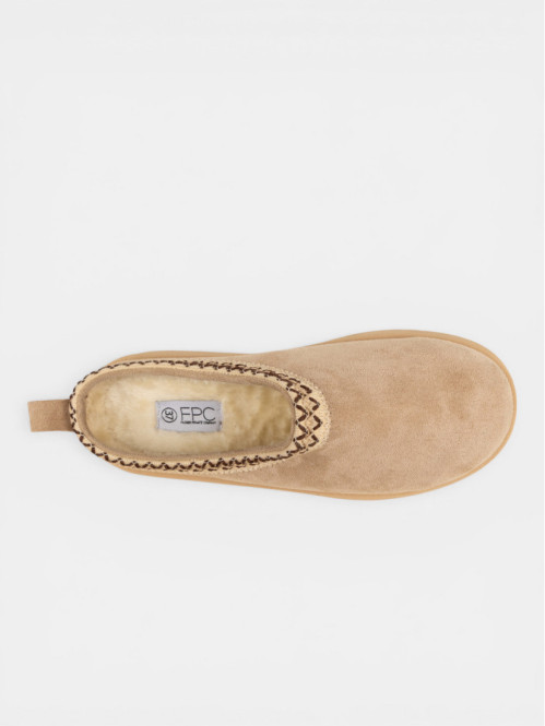 Bottines suédine beige...