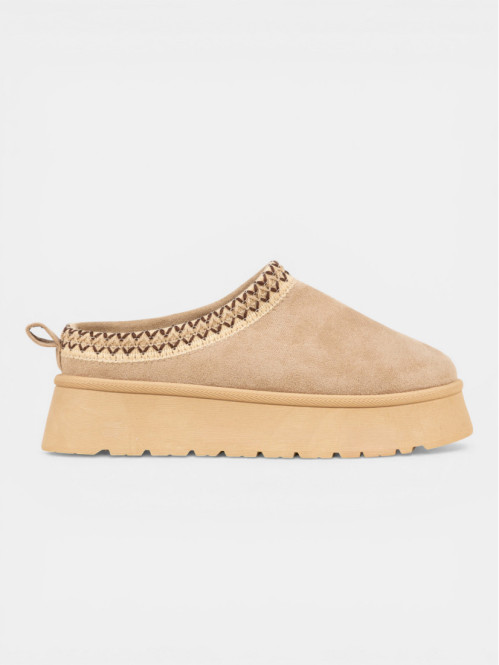 Bottines suédine beige...