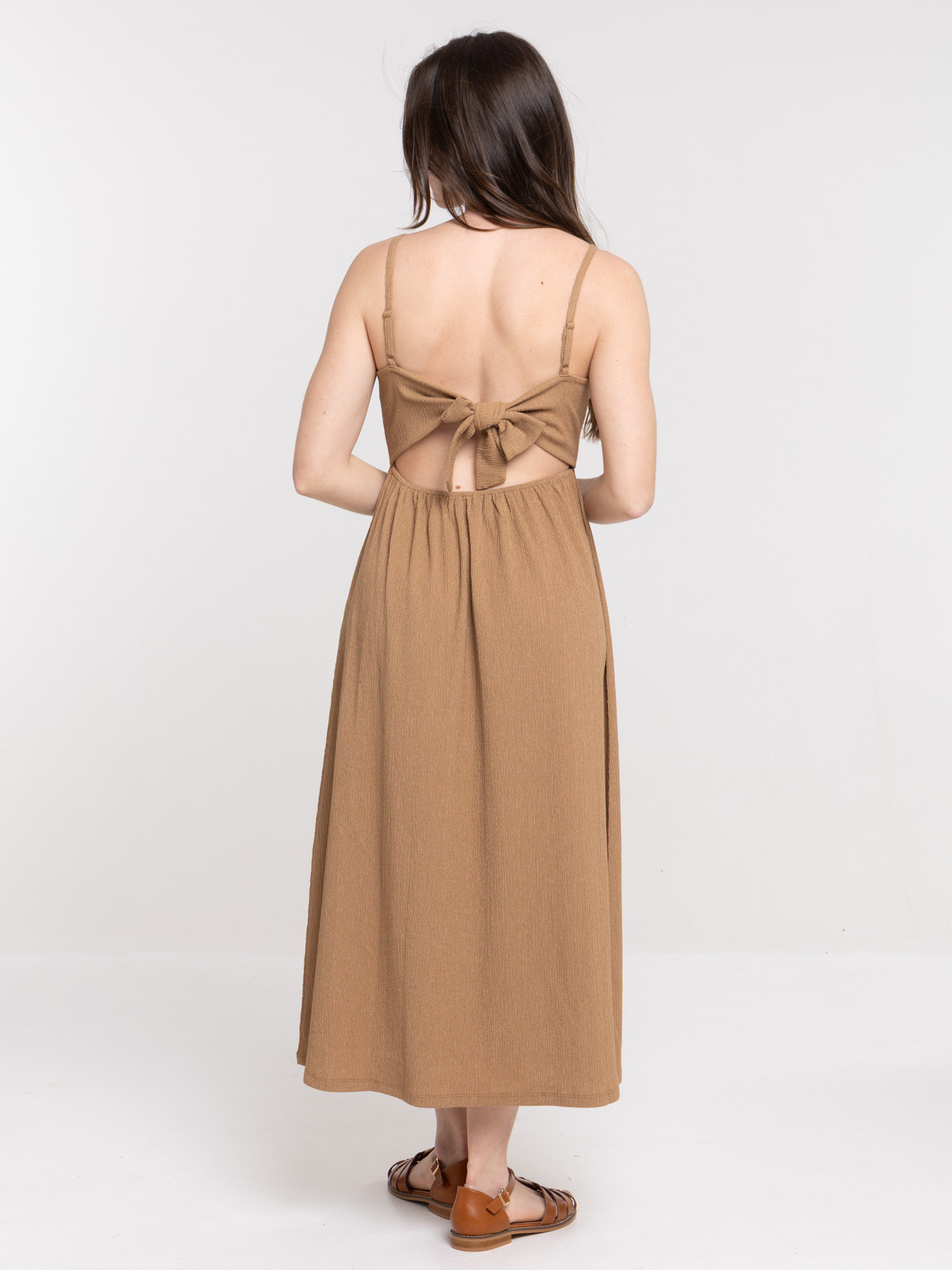 Robe longue noeud dos femme