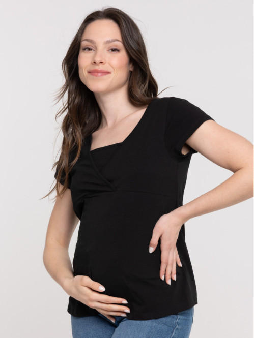 T-shirt noir maternité femme