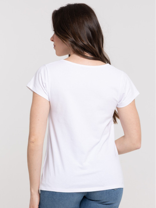 T-shirt blanc maternité femme