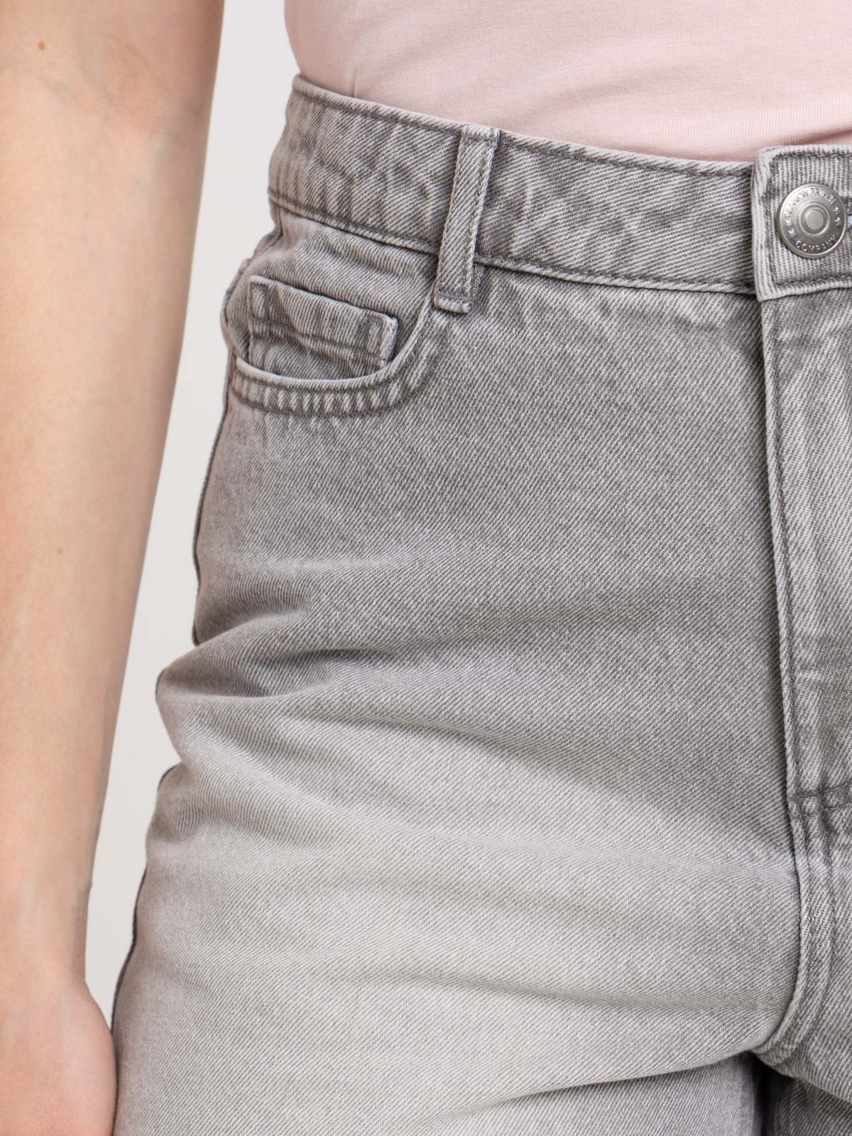Bermuda jean gris femme