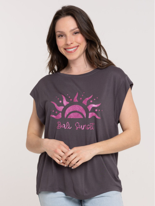 Tee-shirt Bali sunset femme