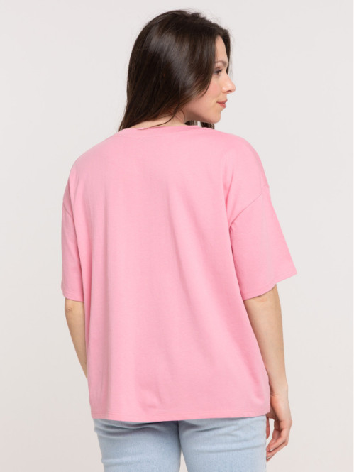T-shirt coeur brodé femme