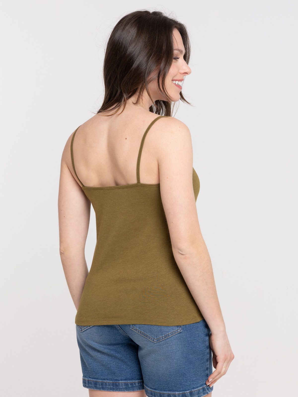 Débardeur col V dentelle femme