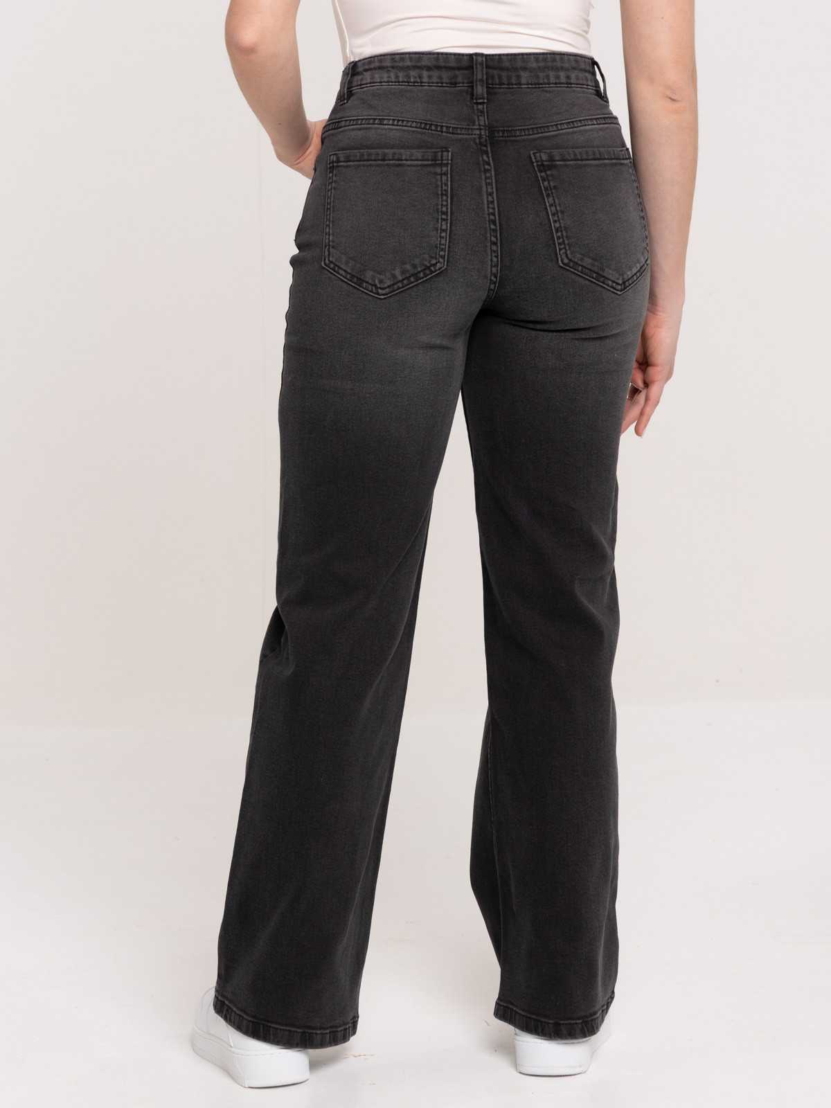 Jean wide leg noir femme