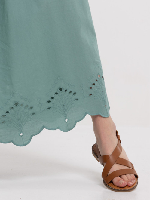 Jupe longue broderie...