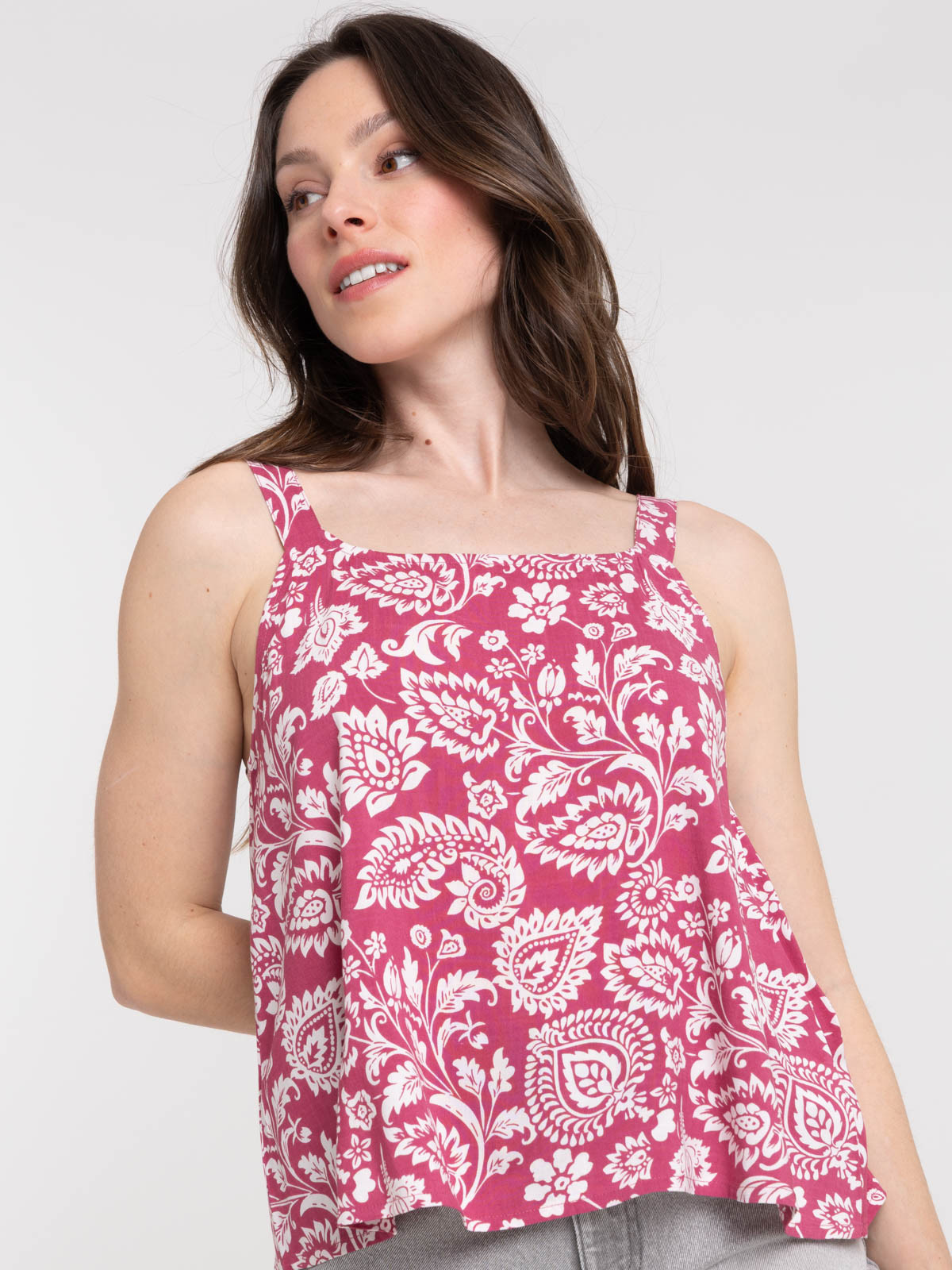 Top imprimé noeud dos femme Top imprimé noeud dos femme
