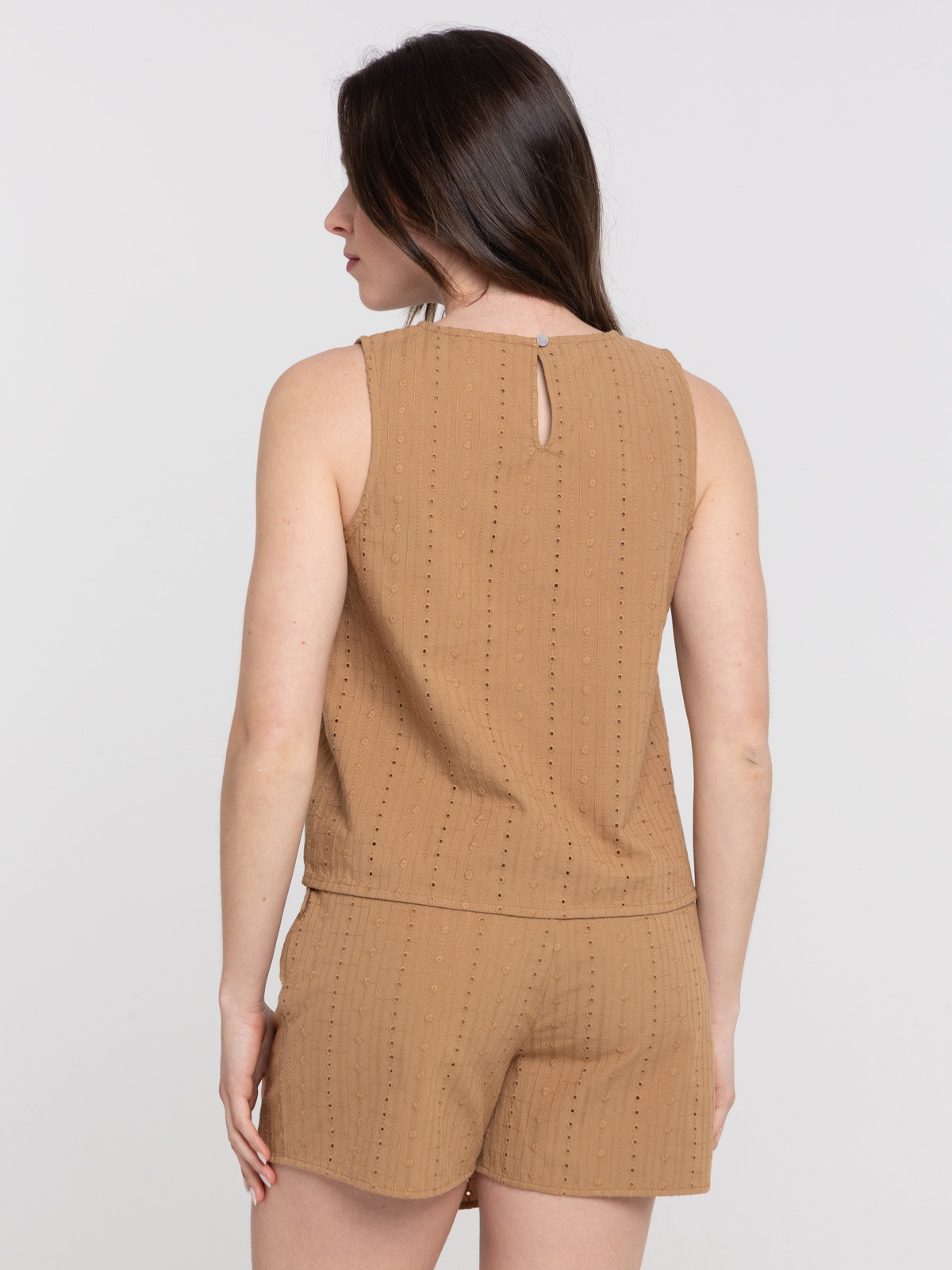 Top broderie anglaise femme