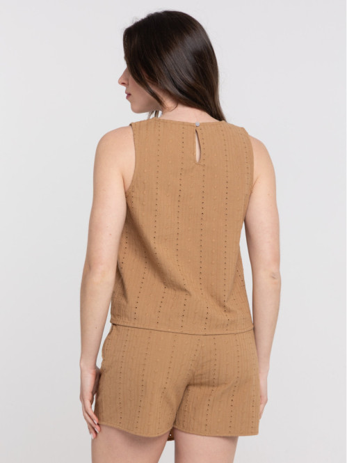 Top broderie anglaise femme