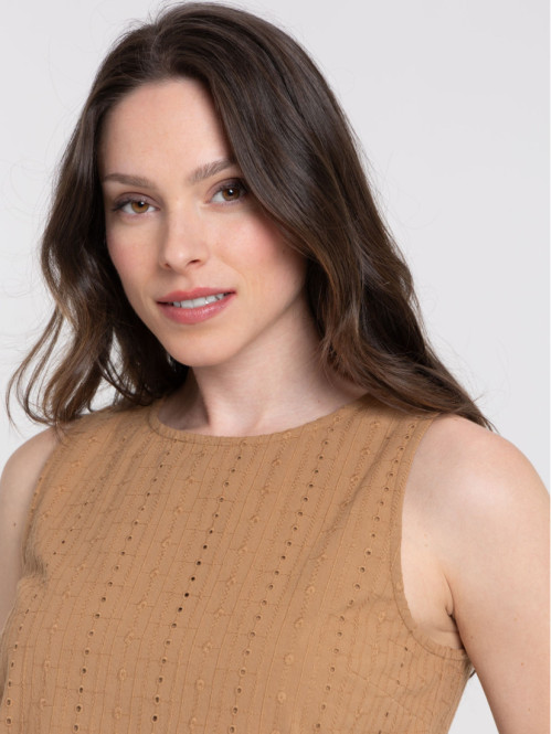 Top broderie anglaise femme