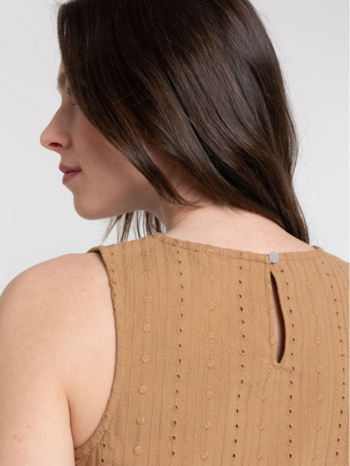Top broderie anglaise femme