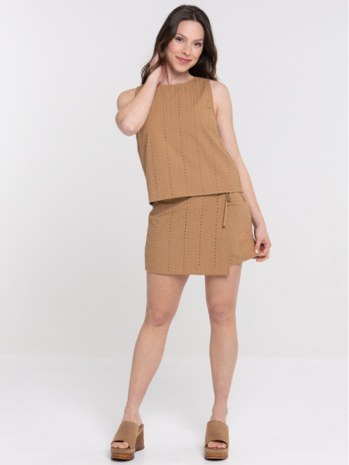 Top broderie anglaise femme