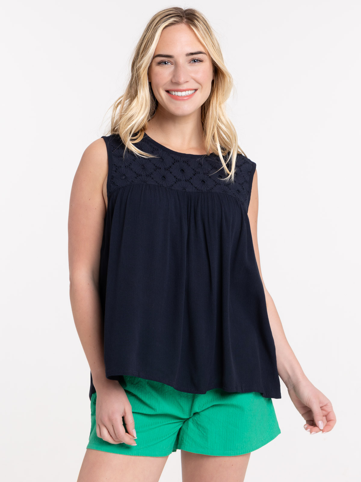 Top sans manches marine navy femme Top sans manches marine navy femme