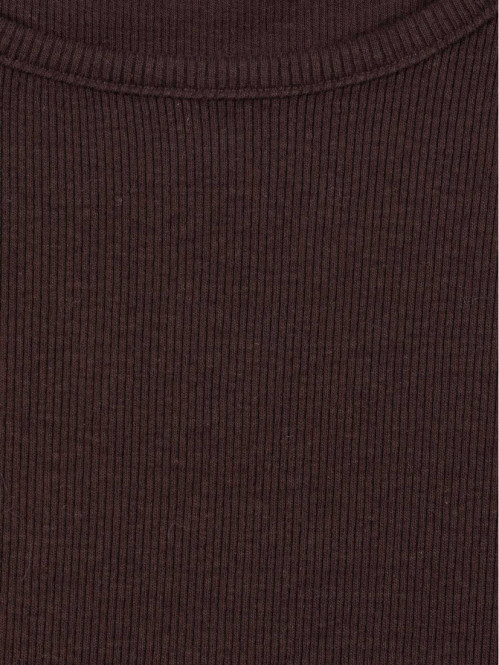 T-shirt matière côtelée fille (XXS-M)