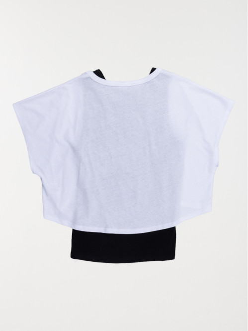 T-shirt sport 2 en 1 fille...