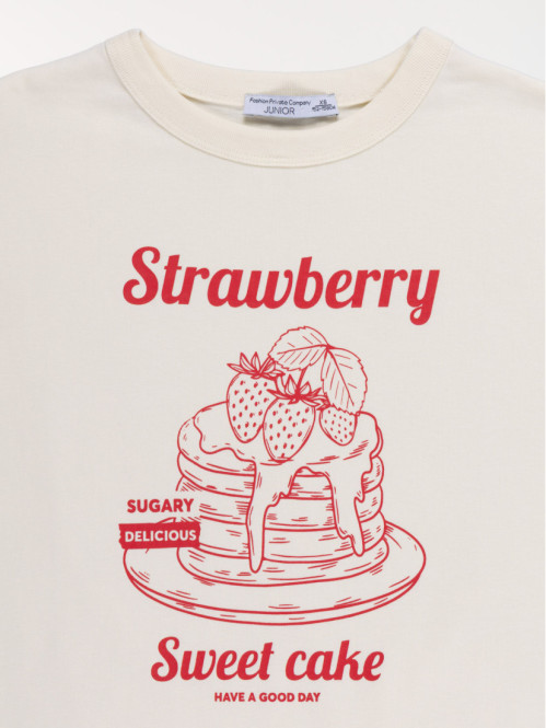 Tee-shirt strawberry fille...