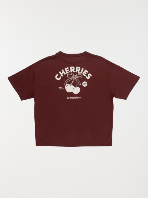 Tee-shirt cerises fille...