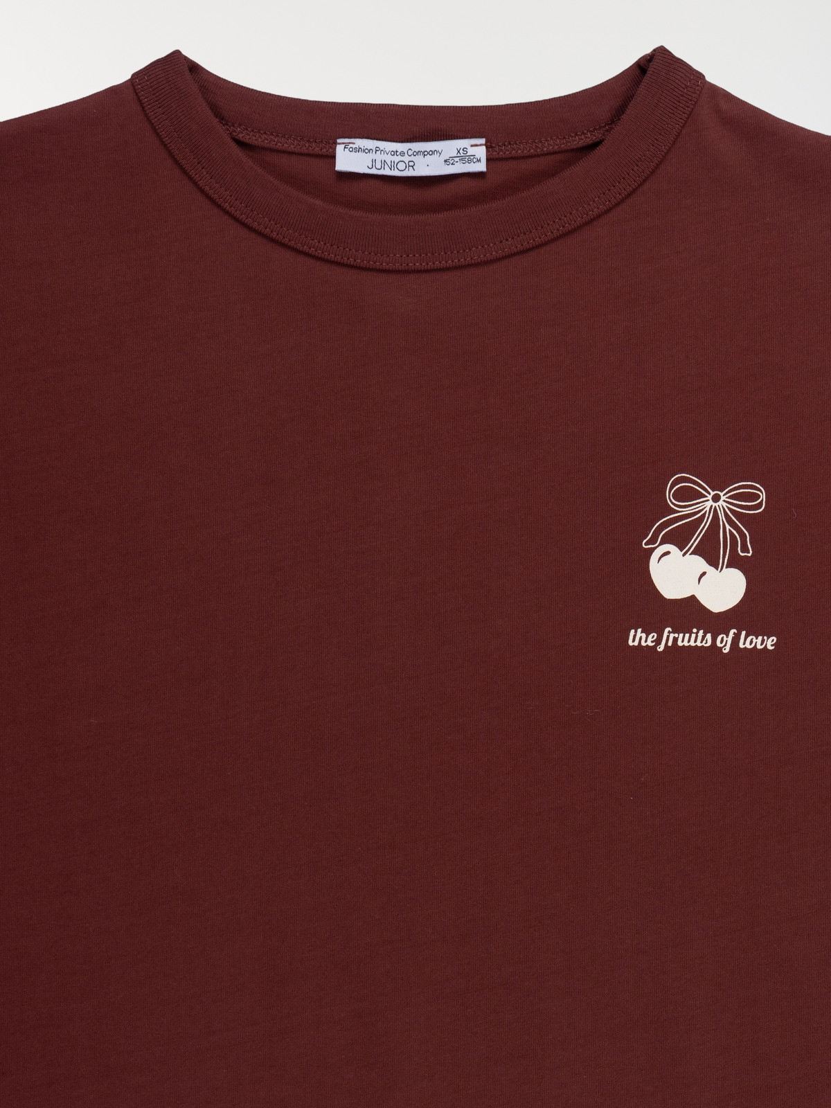 Tee-shirt cerises fille ébène (XXS-M)