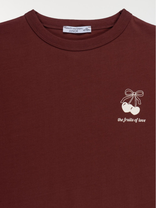 Tee-shirt cerises fille...