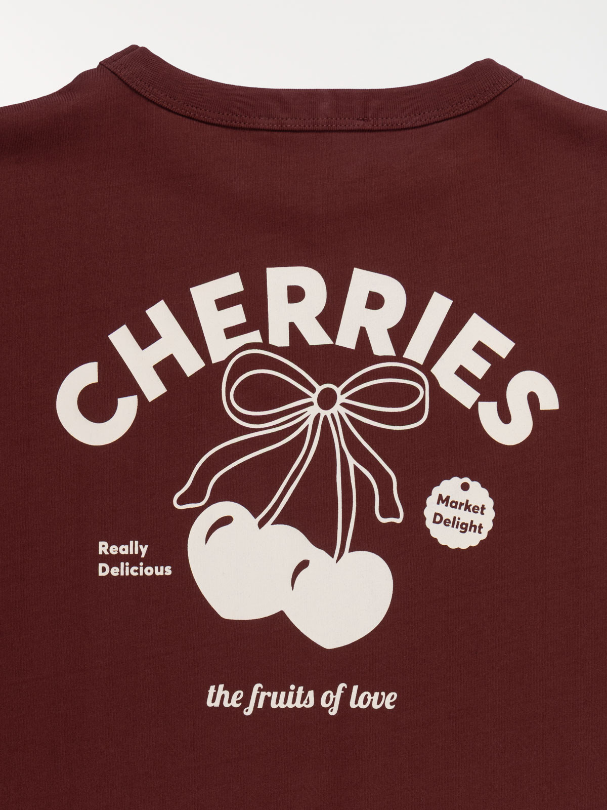 Tee-shirt cerises fille ébène (XXS-M)