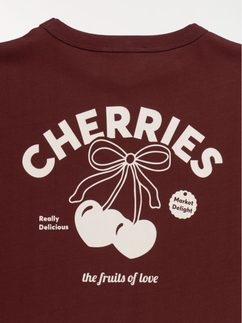 Tee-shirt cerises fille...