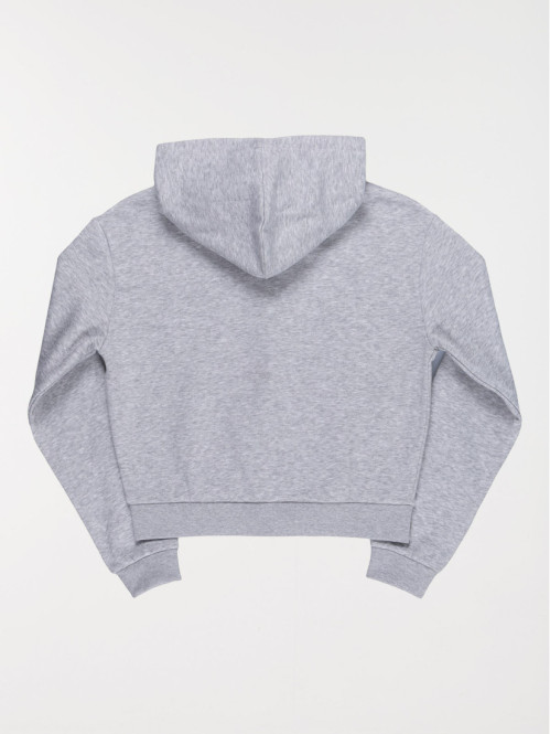 Sweat capuche court zippé...