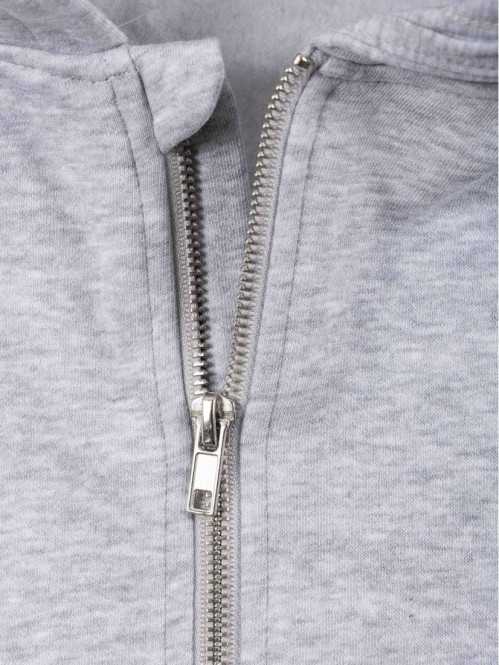 Sweat capuche court zippé...