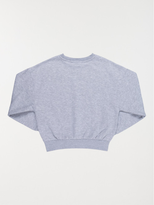 Sweat fille gris clair...