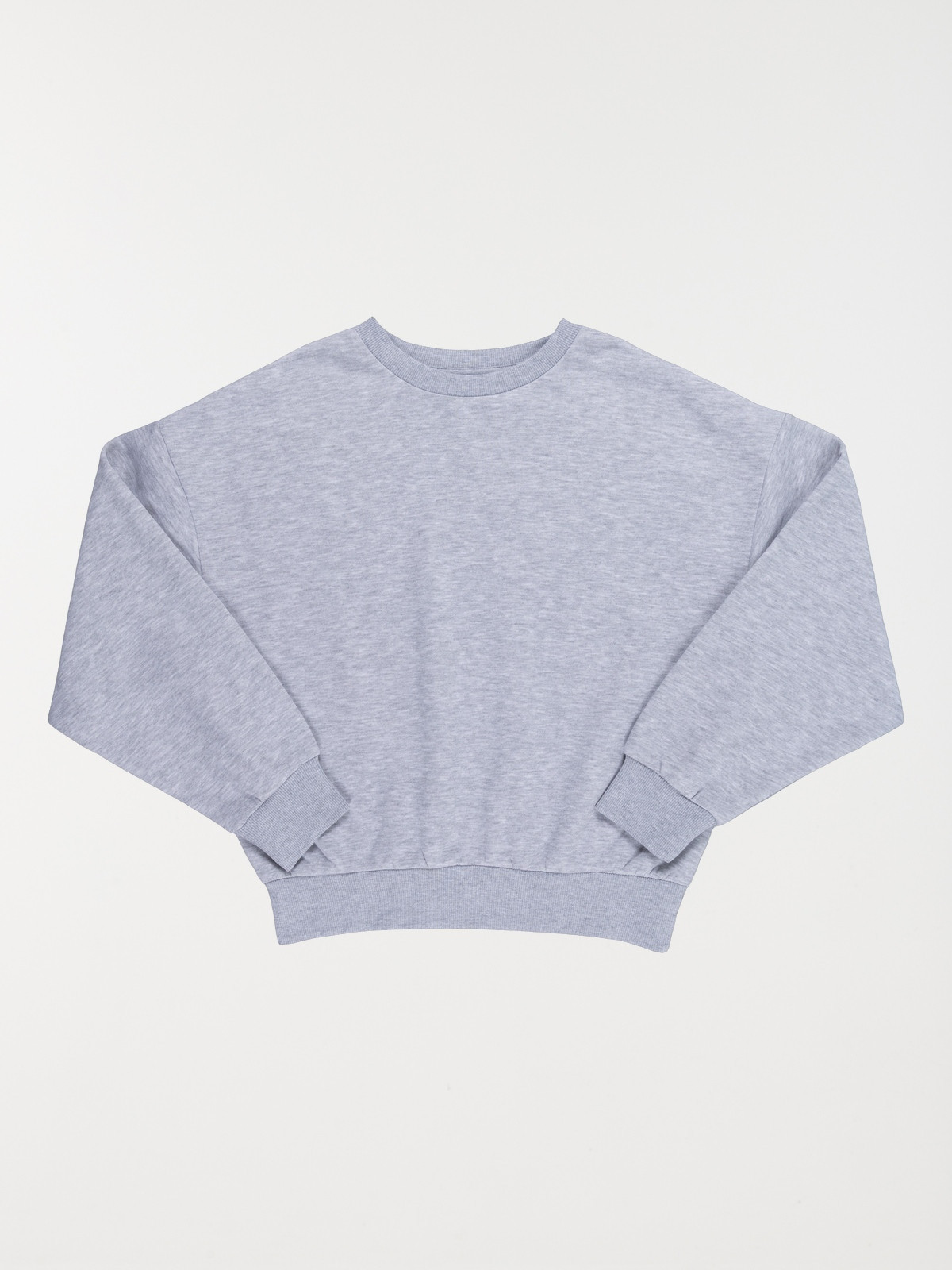 Sweat fille gris clair chiné (XXS-M) Sweat fille gris clair chiné (XXS-M)