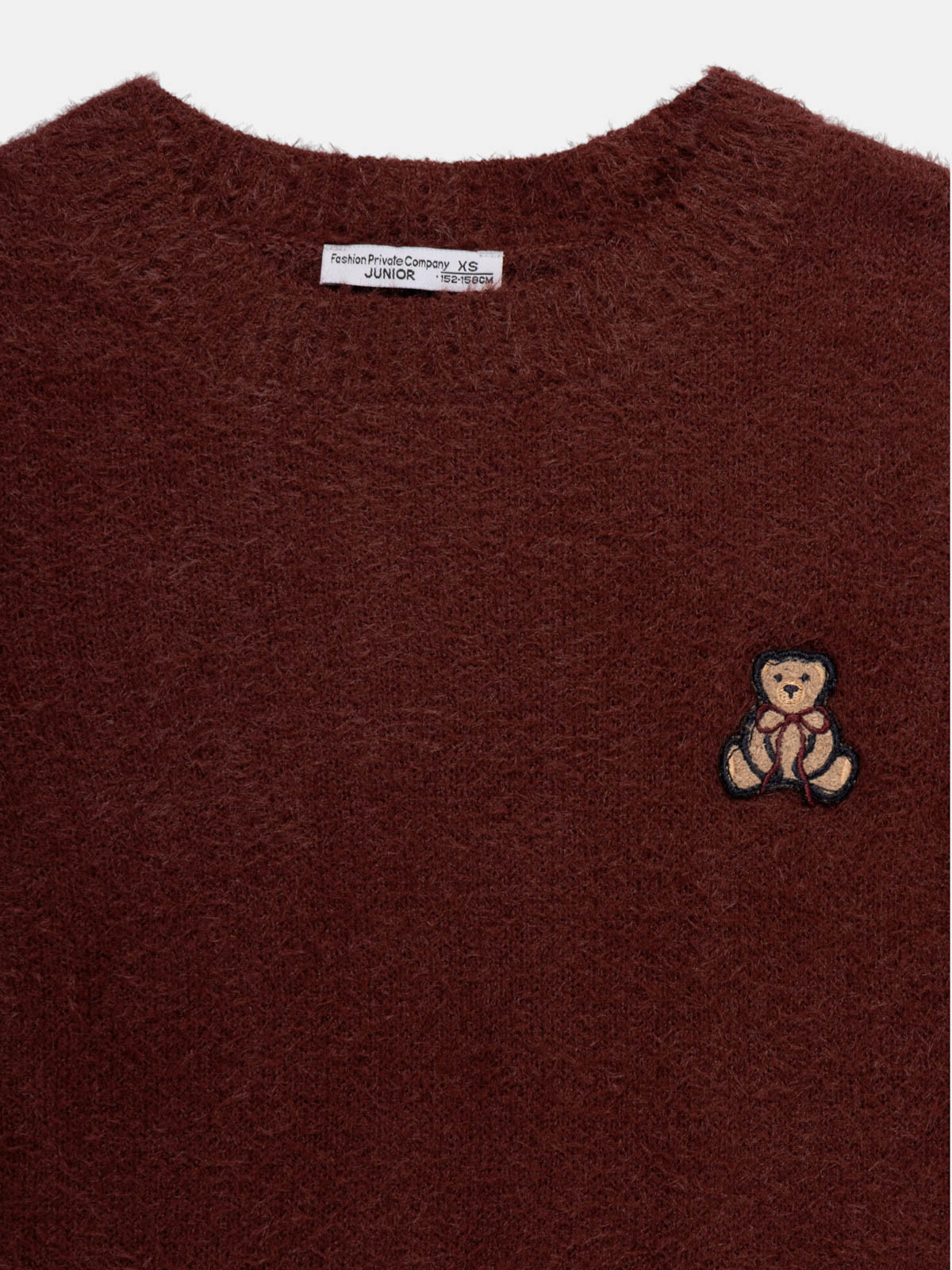 Pull ébène ourson fille (XXS-M) Pull ébène ourson fille (XXS-M)