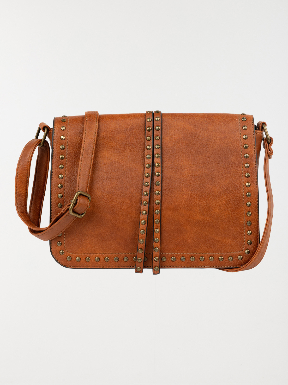 Sac bandoulière rabat clous femme
