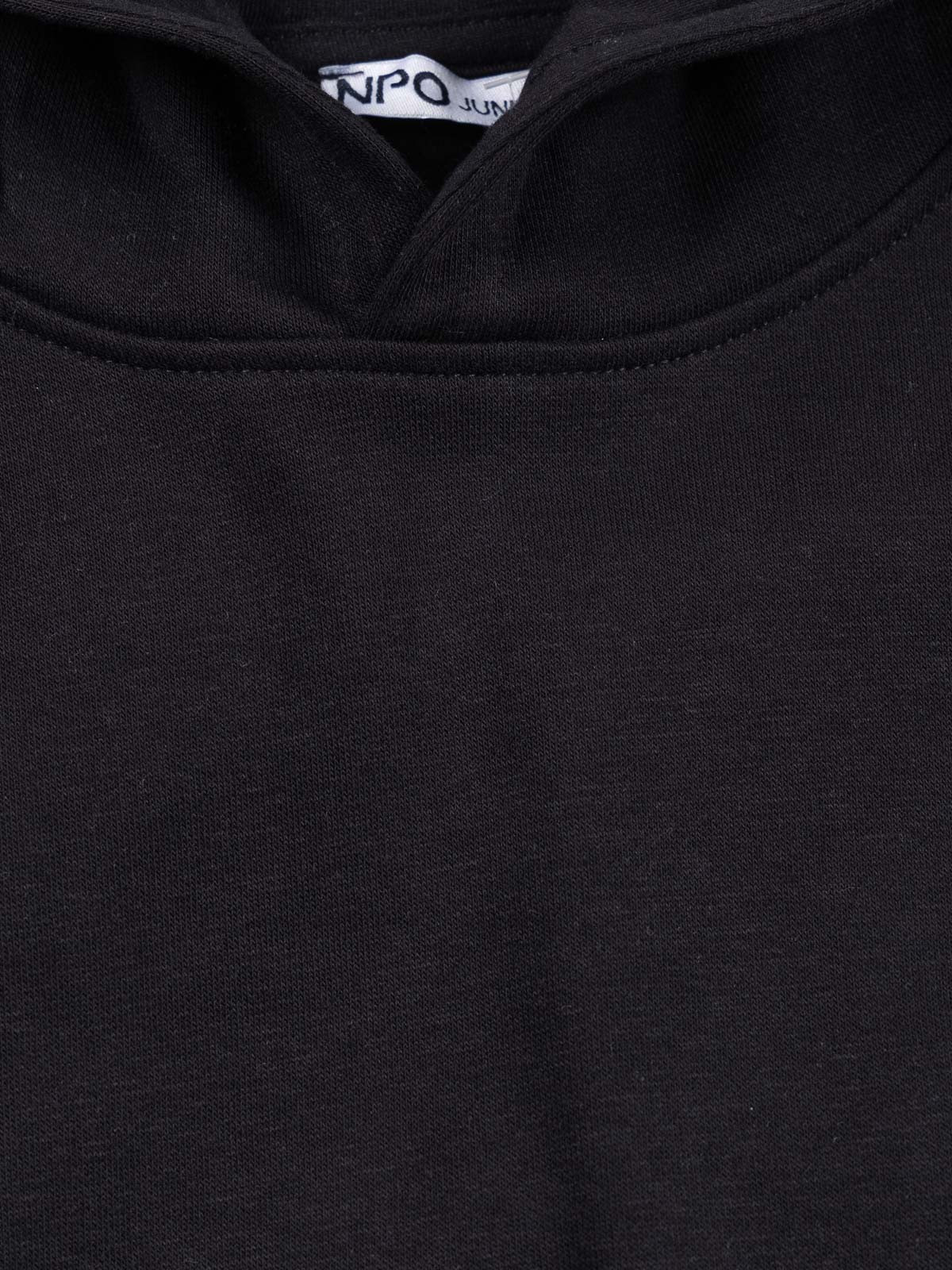 Sweat à capuche noir garçon (XXS-M)