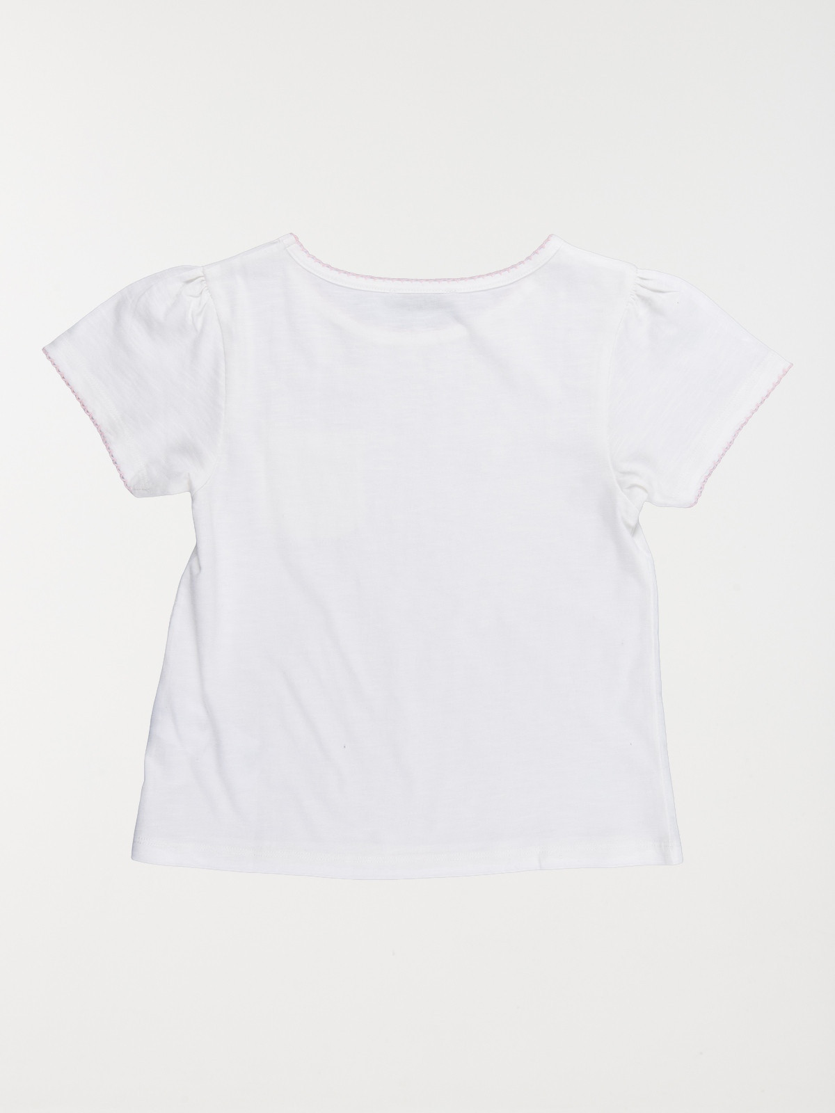 Tee-shirt écru fantaisie fille (3-12A) Tee-shirt écru fantaisie fille (3-12A)