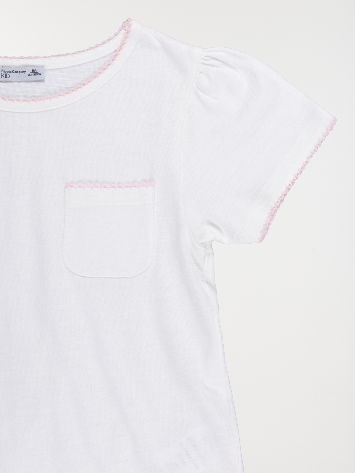 Tee-shirt écru fantaisie fille (3-12A) Tee-shirt écru fantaisie fille (3-12A)