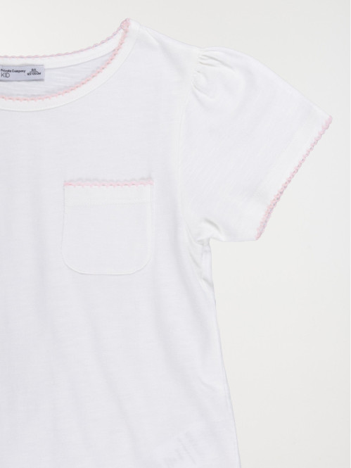 Tee-shirt écru fantaisie...