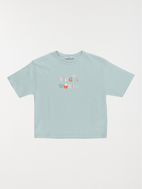 T-shirt magic world fille...