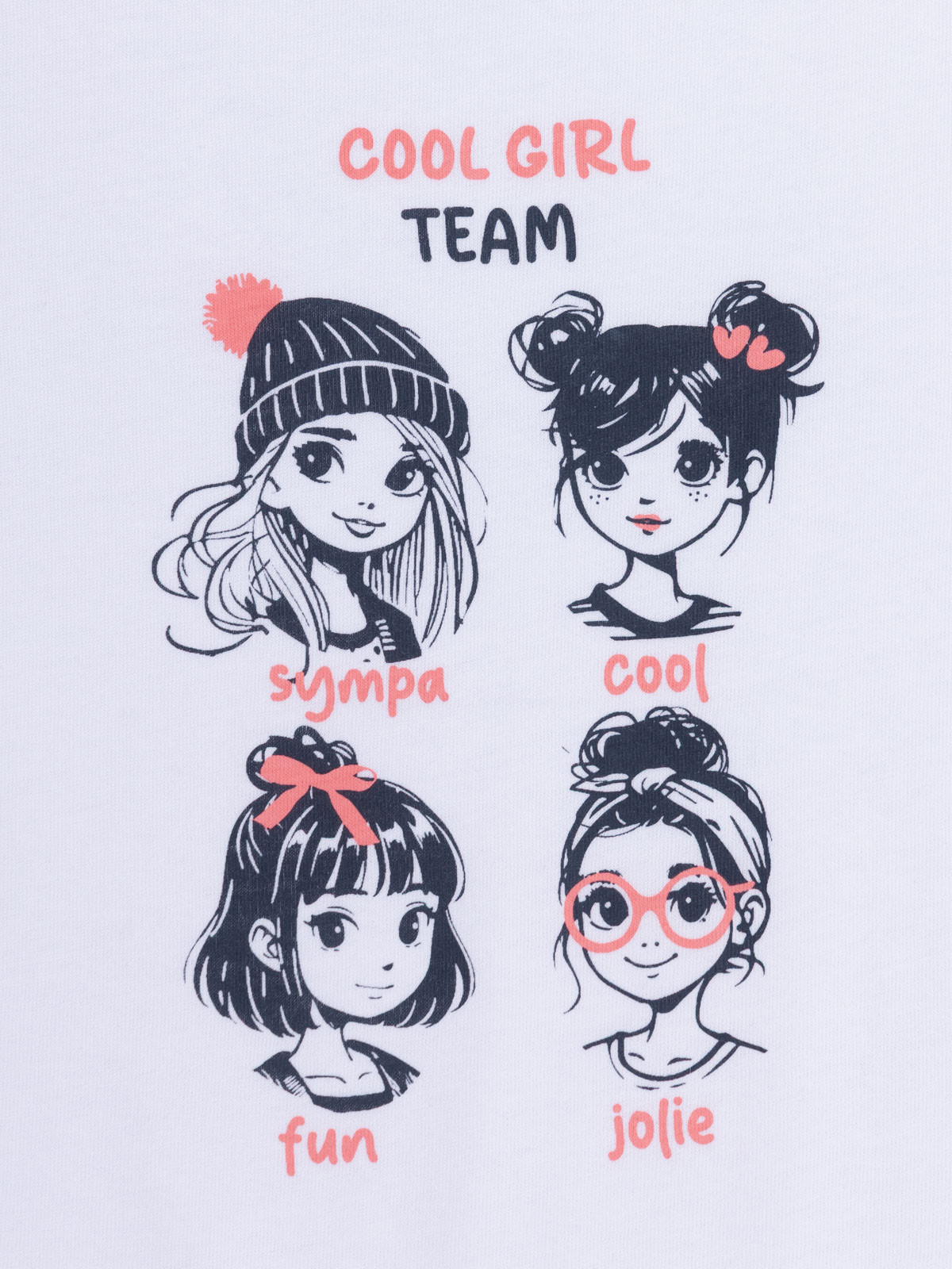 Tee-shirt cool girl team fille (3-12A) Tee-shirt cool girl team fille (3-12A)