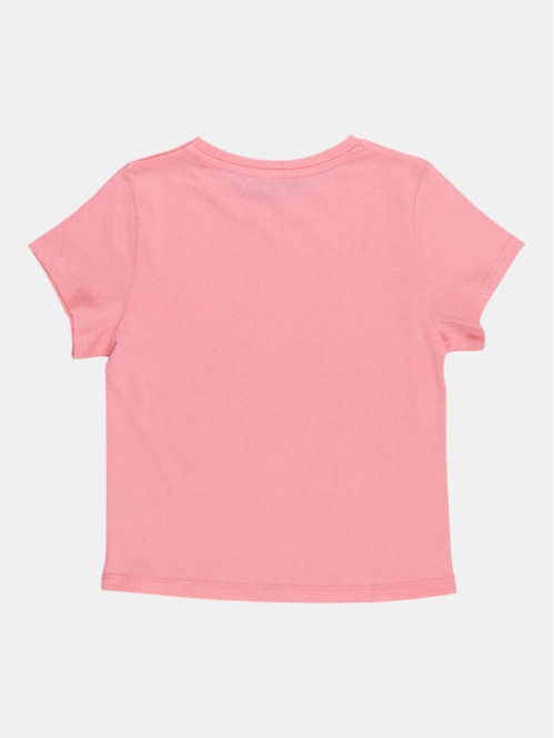 T-shirt coquette rose fille...