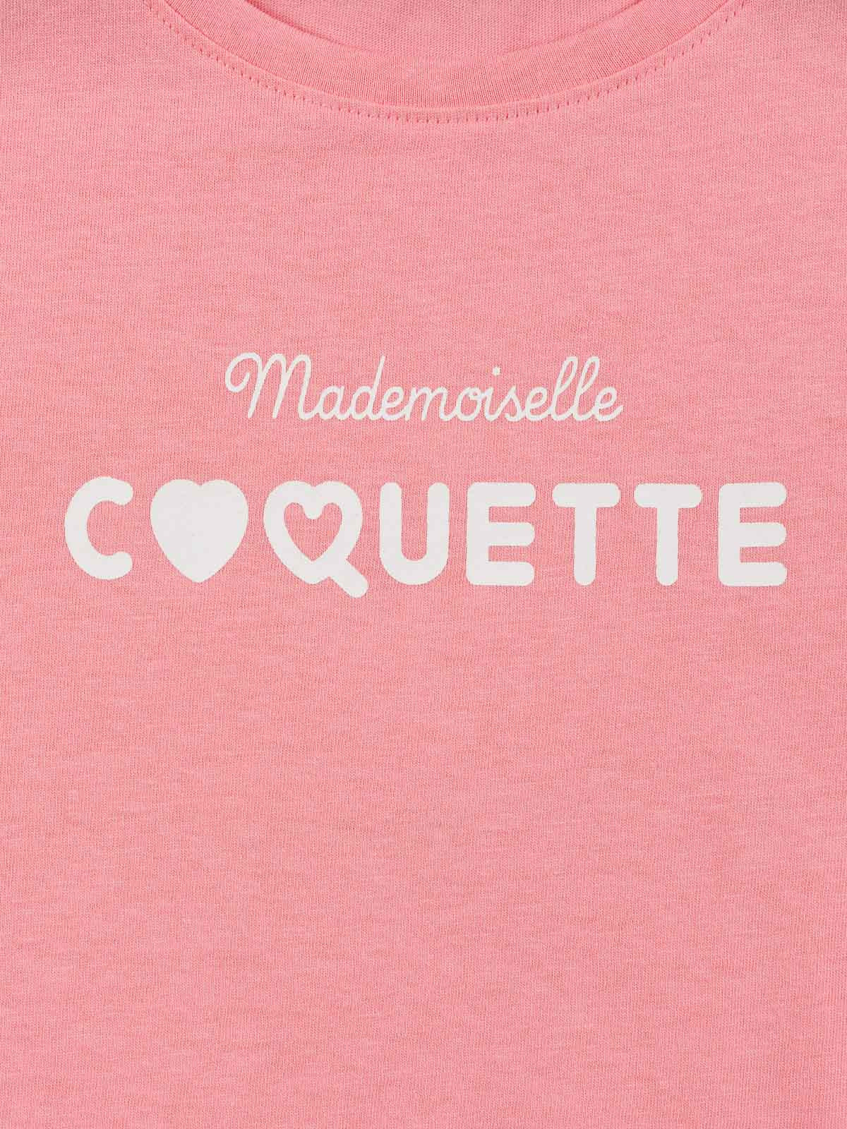 T-shirt coquette rose fille (3-12A) T-shirt coquette rose fille (3-12A)
