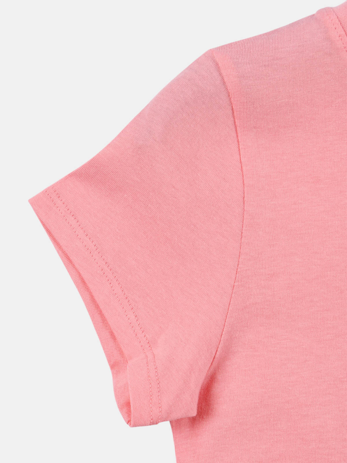 T-shirt coquette rose fille (3-12A) T-shirt coquette rose fille (3-12A)