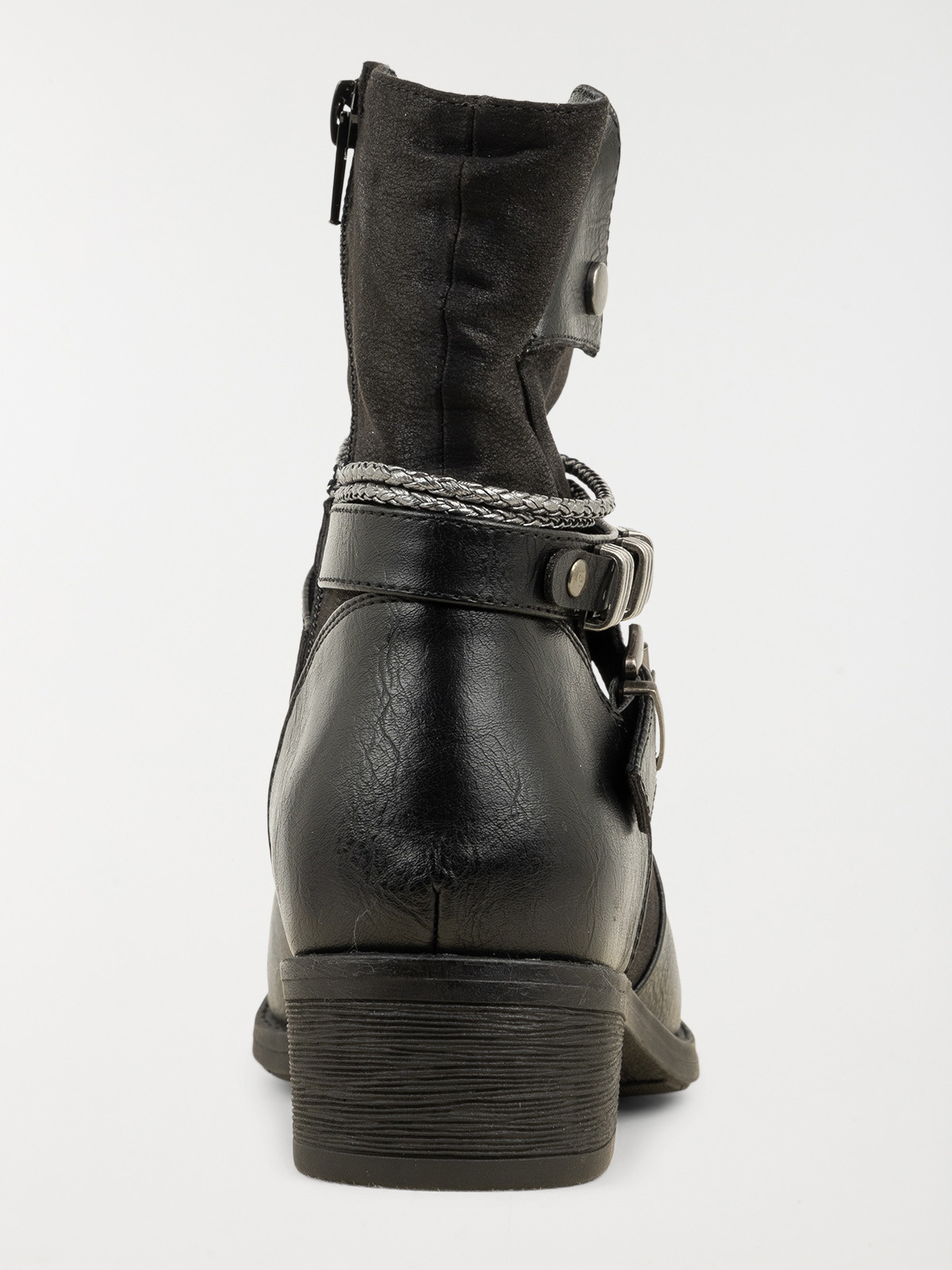 Bottine noire multibrides femme (36-41) Bottine noire multibrides femme (36-41)