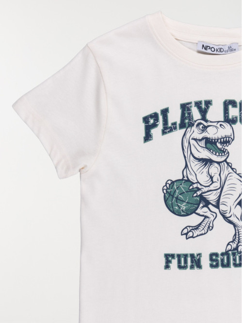 T-shirt T-rex basket garçon...