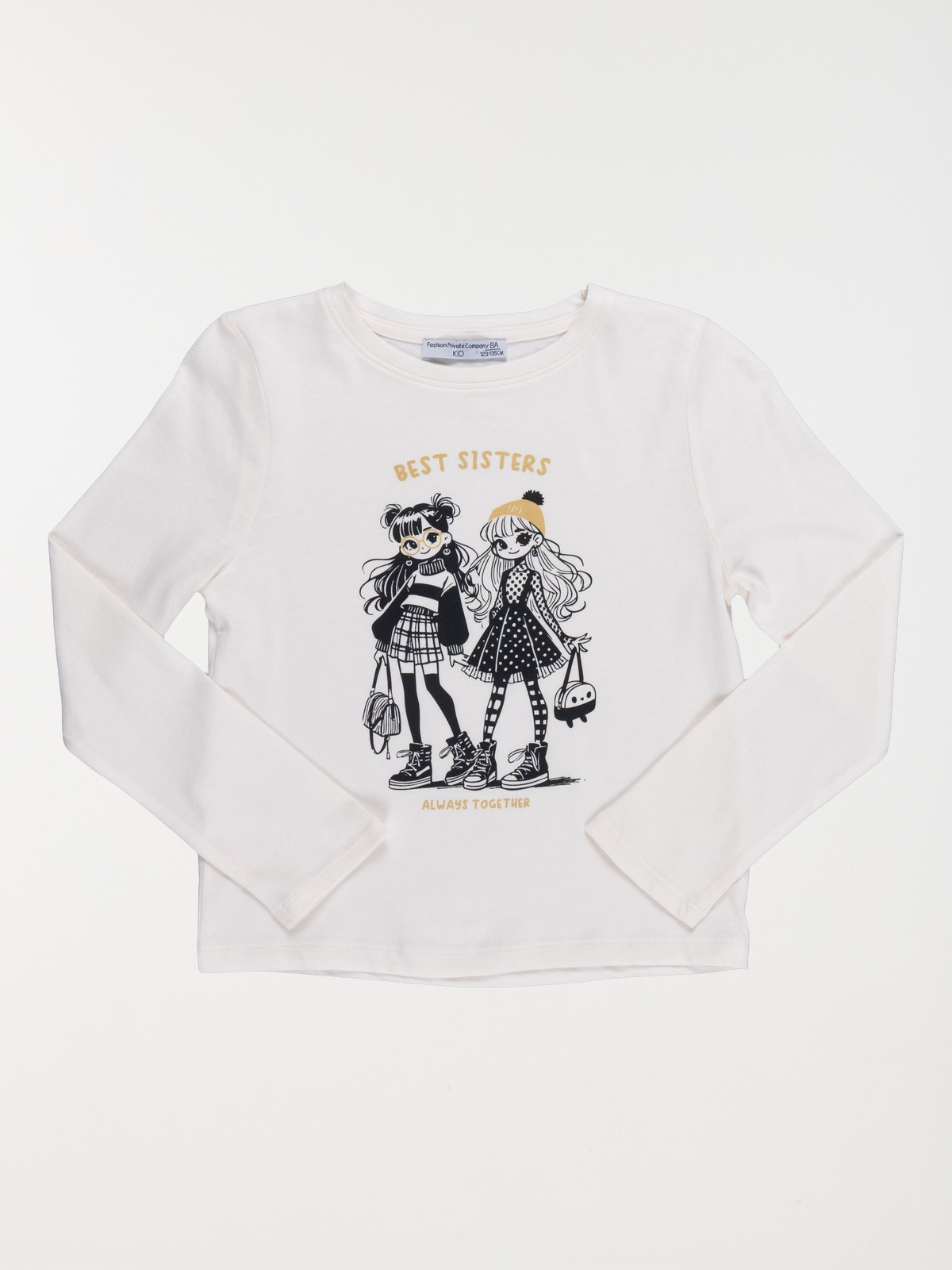 T-shirt best sisters écru fille (3-12A) T-shirt best sisters écru fille (3-12A)
