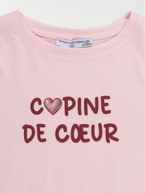 Tee-shirt copine de coeur fille (3-12A) Tee-shirt copine de coeur fille (3-12A)