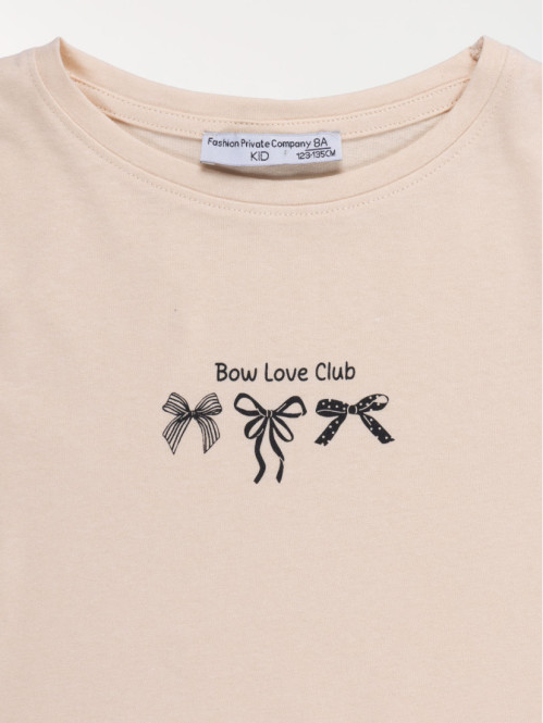 T-shirt bow love club fille...
