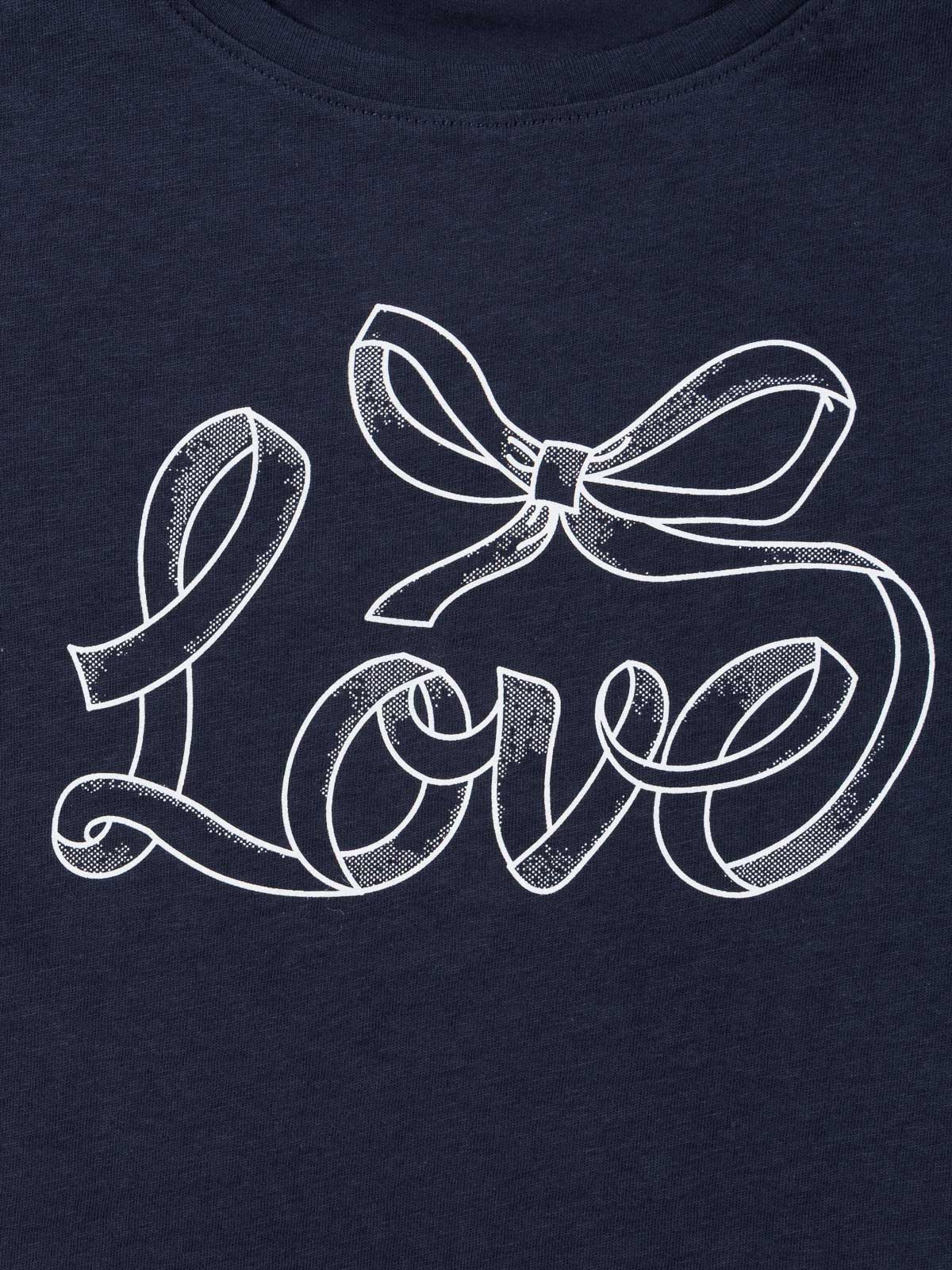 T-shirt love et noeud fille (3-12A) T-shirt love et noeud fille (3-12A)